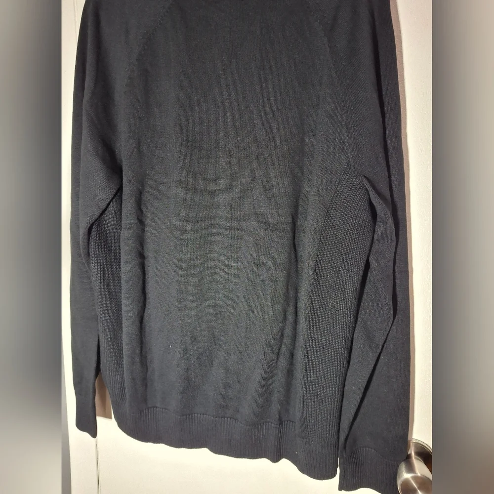 Lands' End Black Zip-Up Sweater